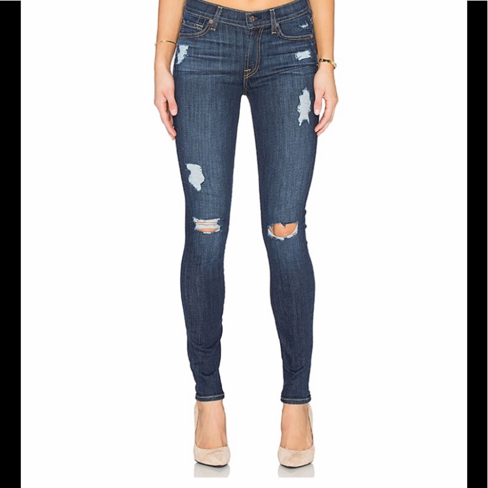 Like New- 7 for all mankind skinny jeans